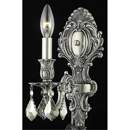 LIGHTING BUSINESS 9601W5PW-GT-RC Monarch Wall Sconce - Pewter - 5 W x 11.5 H in. LI2946188